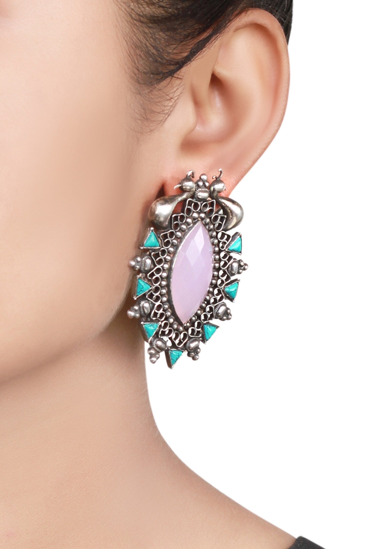 Stone Stud Earrings 