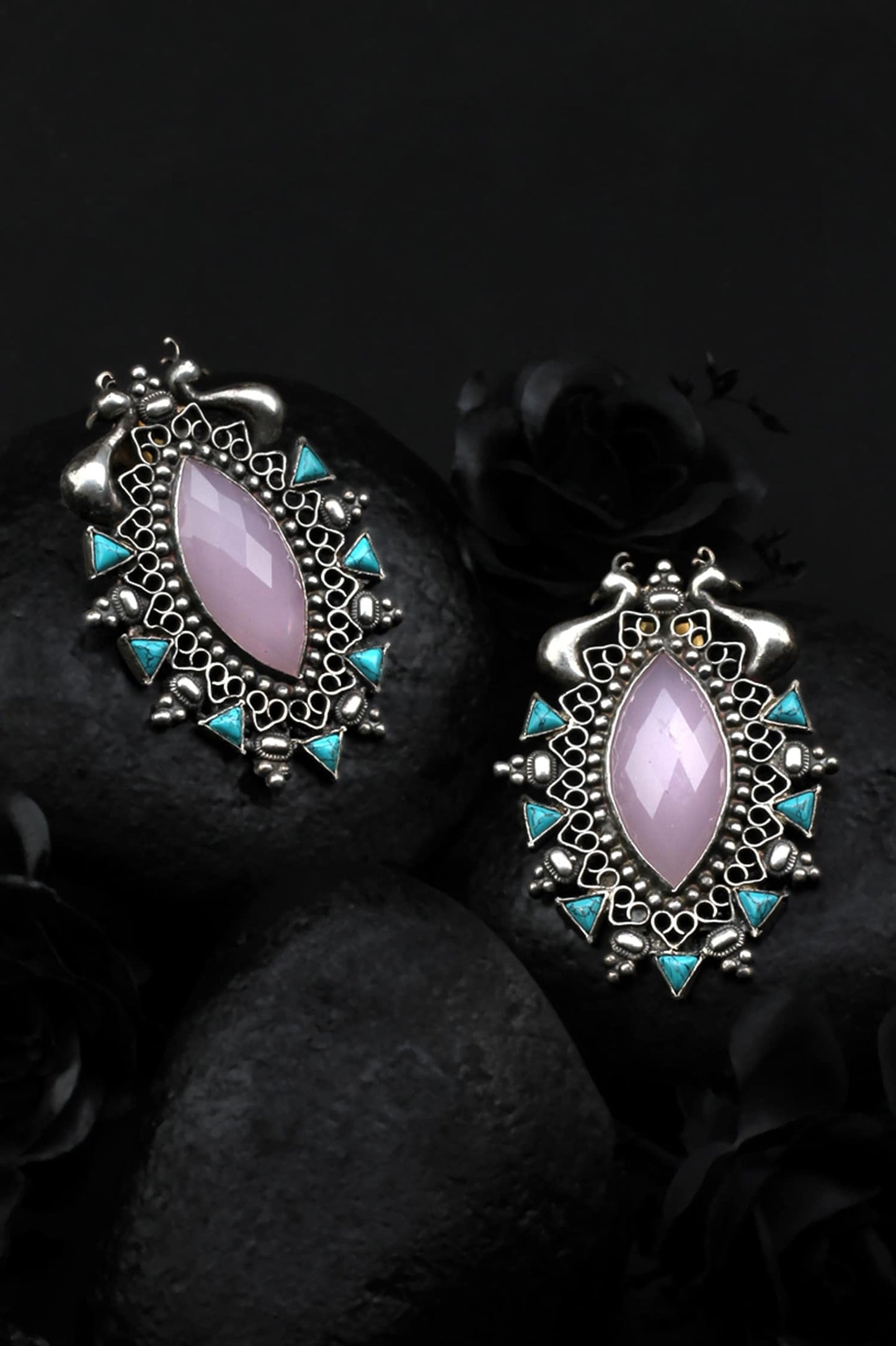 Stone Stud Earrings 