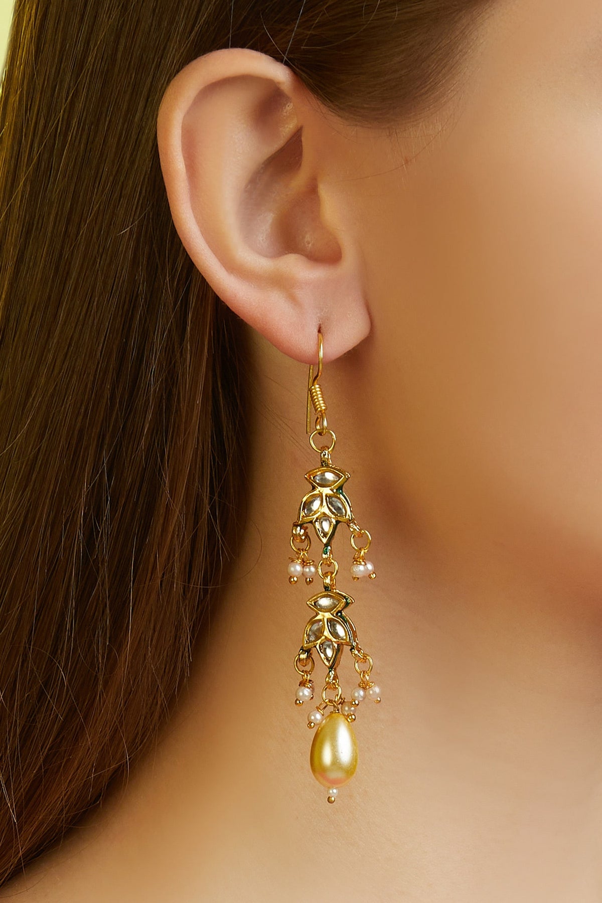 Kundan Dangler Earrings 