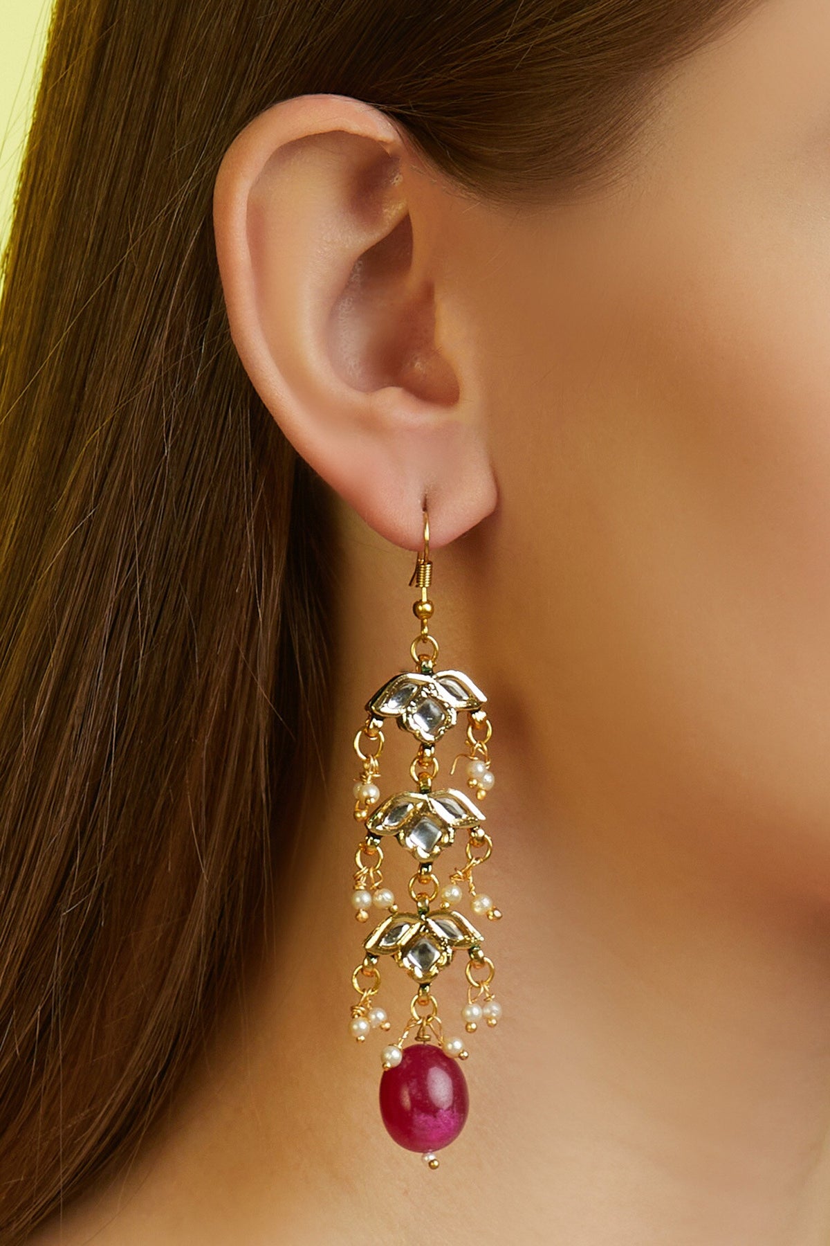 Kundan Dangler Earrings 