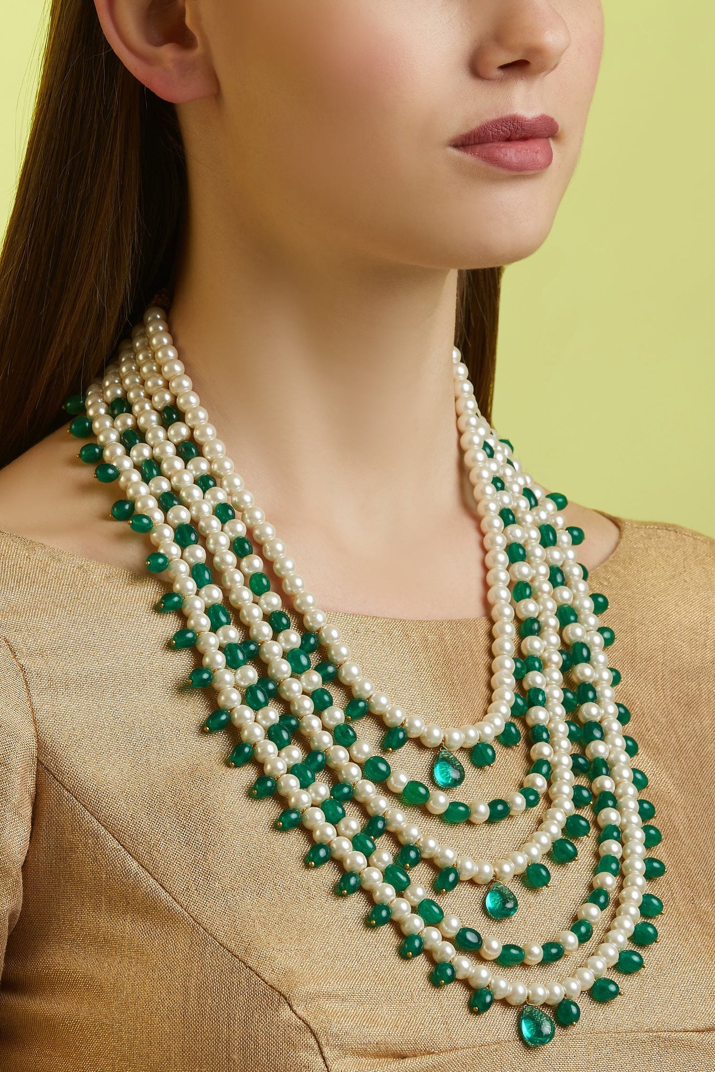 Layered Bead Necklace 