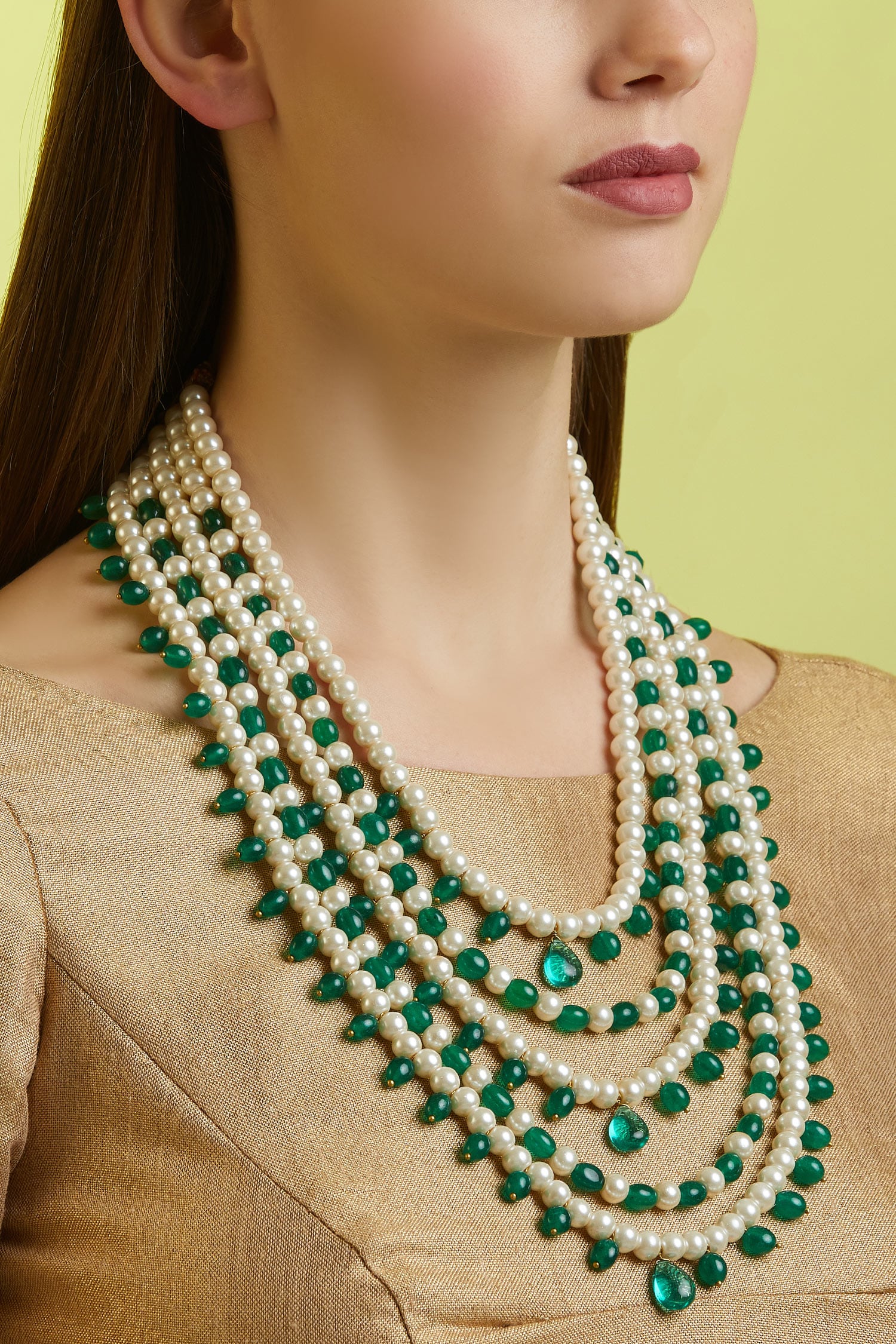 Layered Bead Necklace 
