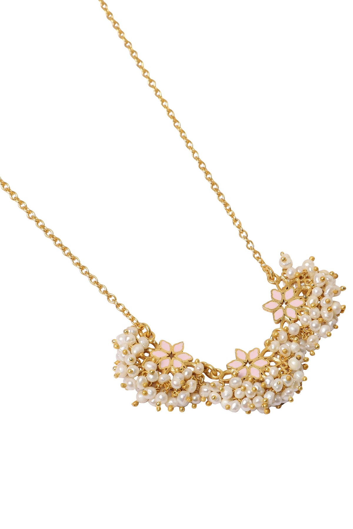 Bead Floral Pendant Necklace 