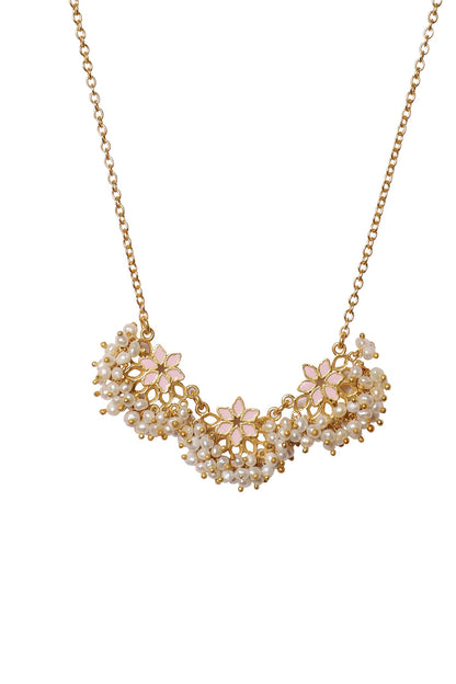 Bead Floral Pendant Necklace 