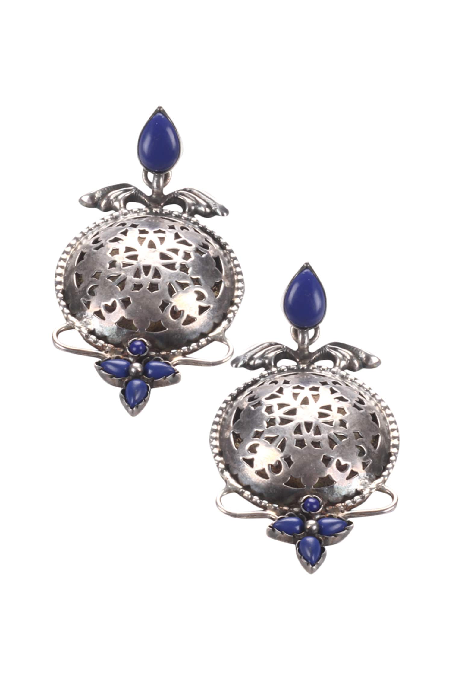 Handmade Stone Cutwork Danglers 