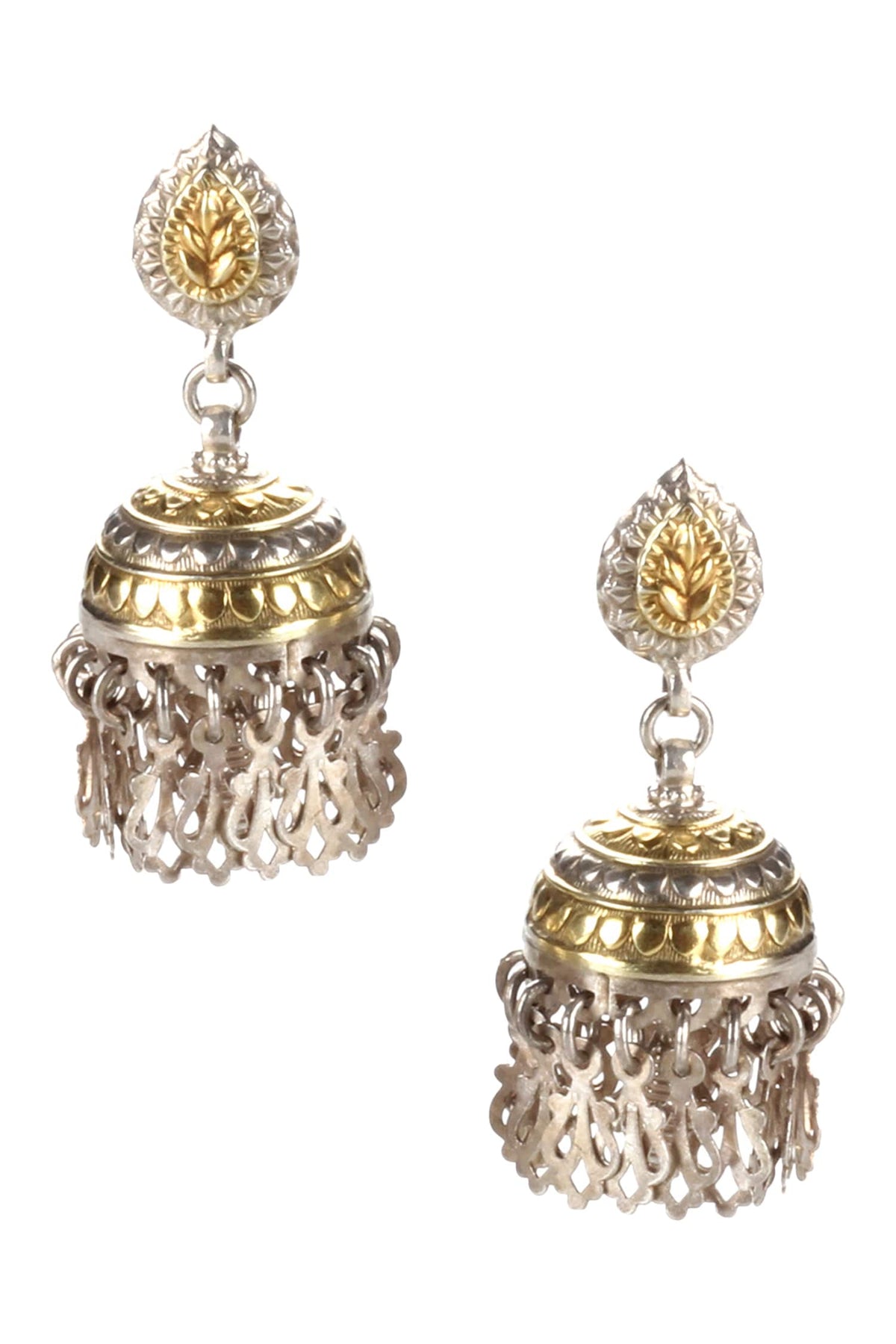 Handmade Carved Jhumkas 
