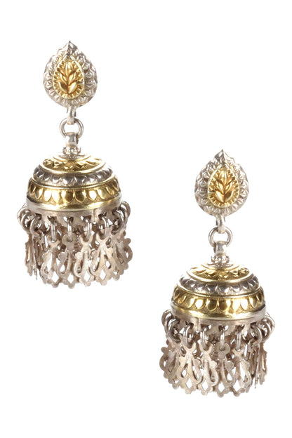 Handmade Carved Jhumkas 