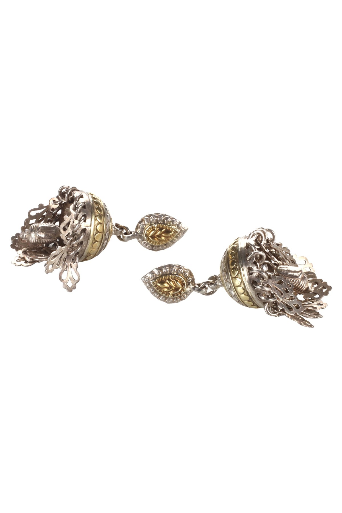 Handmade Carved Jhumkas 