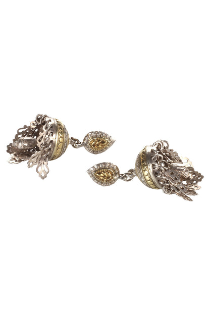 Handmade Carved Jhumkas 