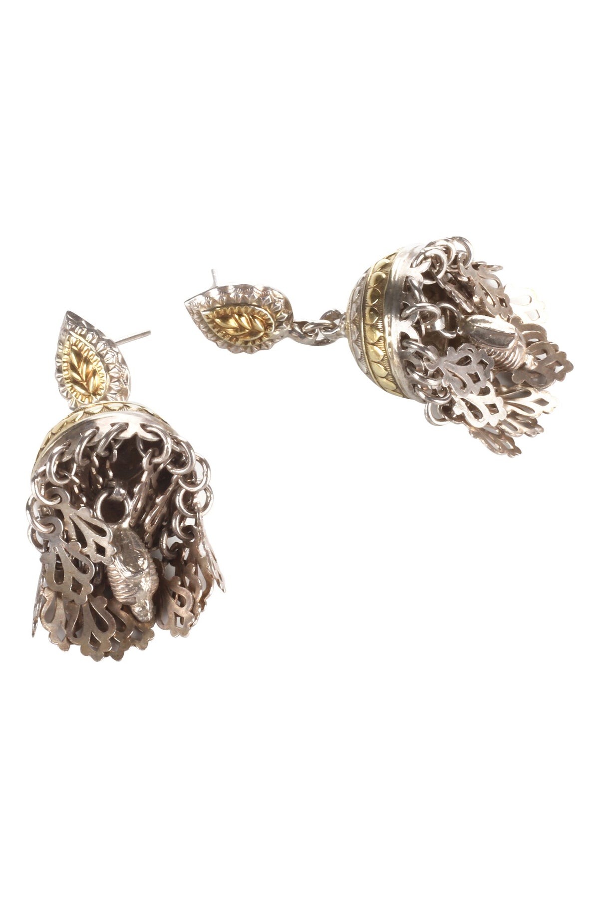 Handmade Carved Jhumkas 