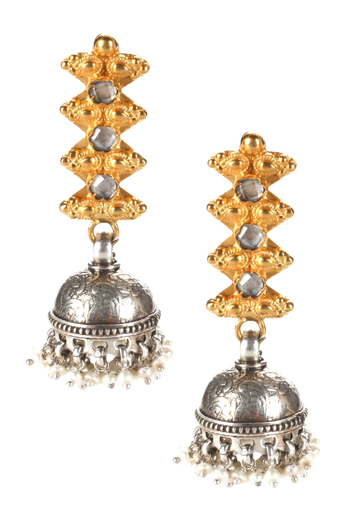 Handmade Bead Drop Jhumkas 