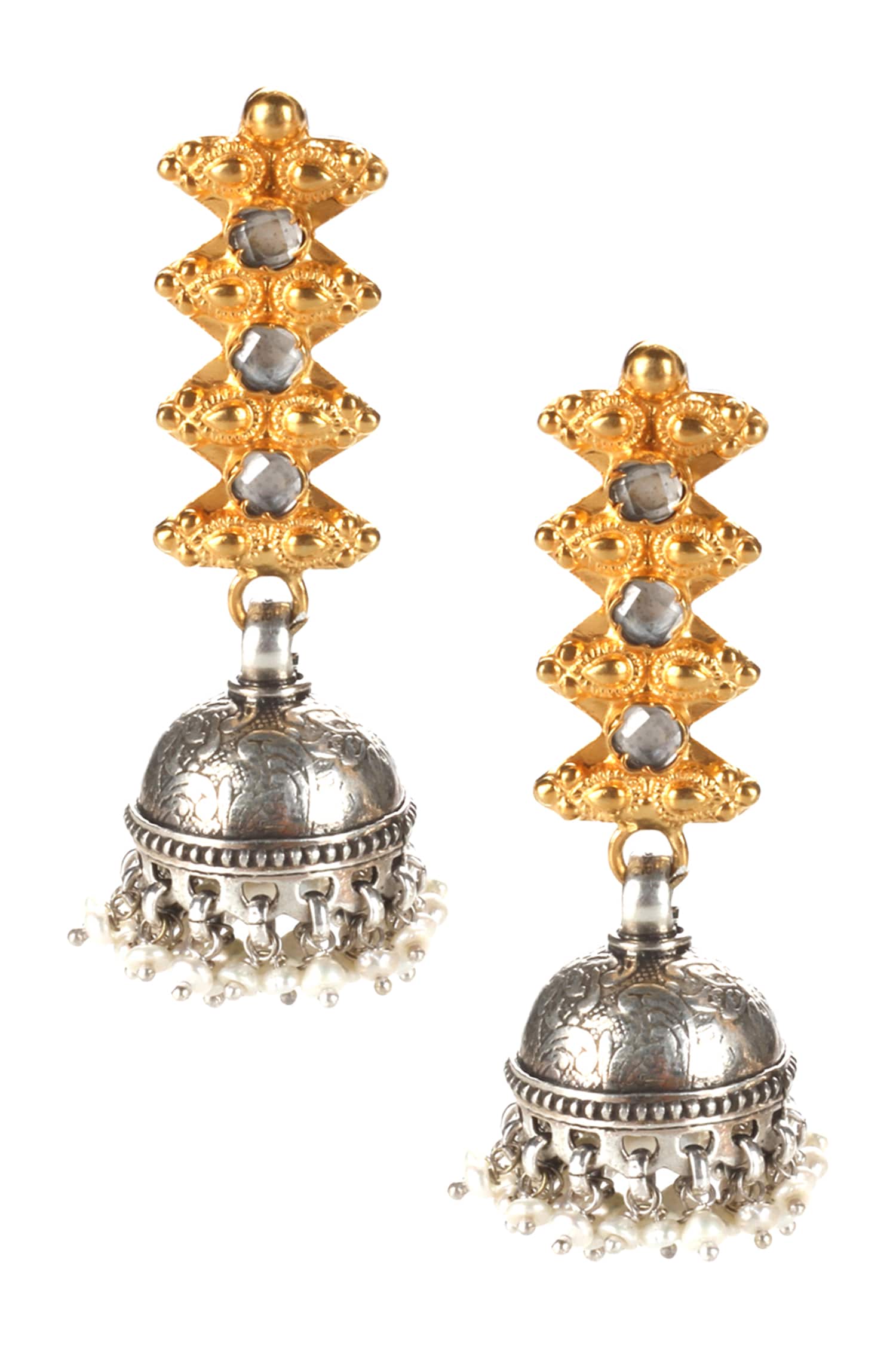 Handmade Bead Drop Jhumkas 