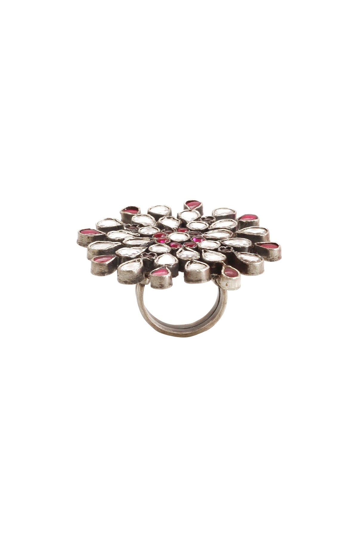 Handmade Kundan Floral Ring 
