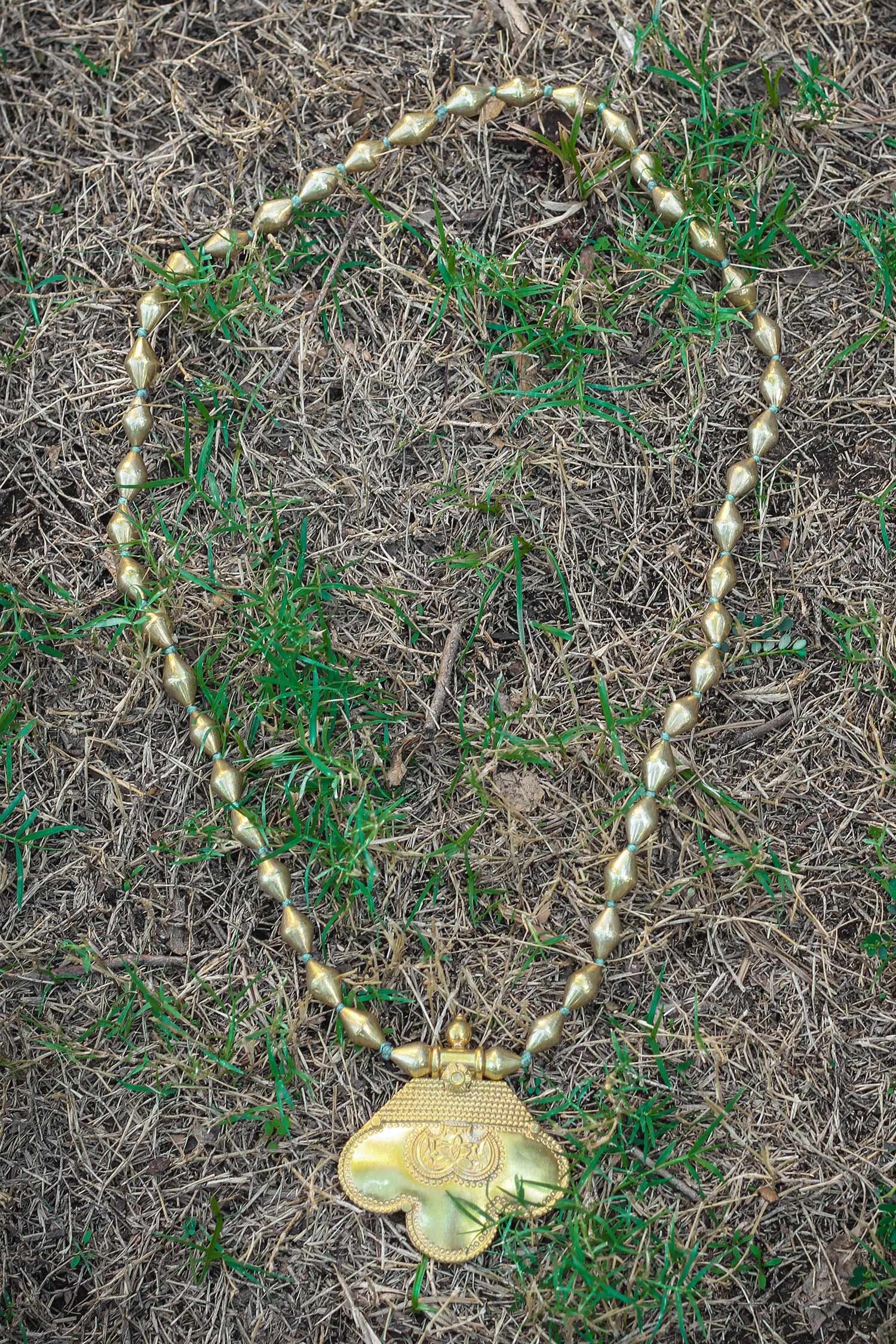 Handmade Carved Pendant Necklace 
