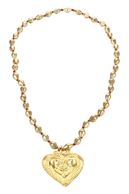 Handmade Carved Pendant Necklace 