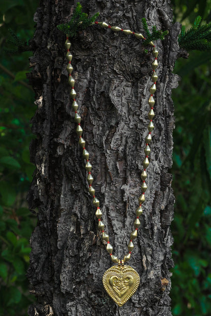 Handmade Carved Pendant Necklace 
