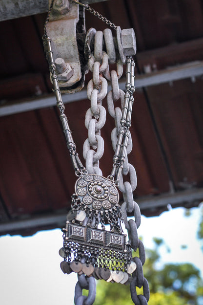 Handmade Carved Pendant Necklace 