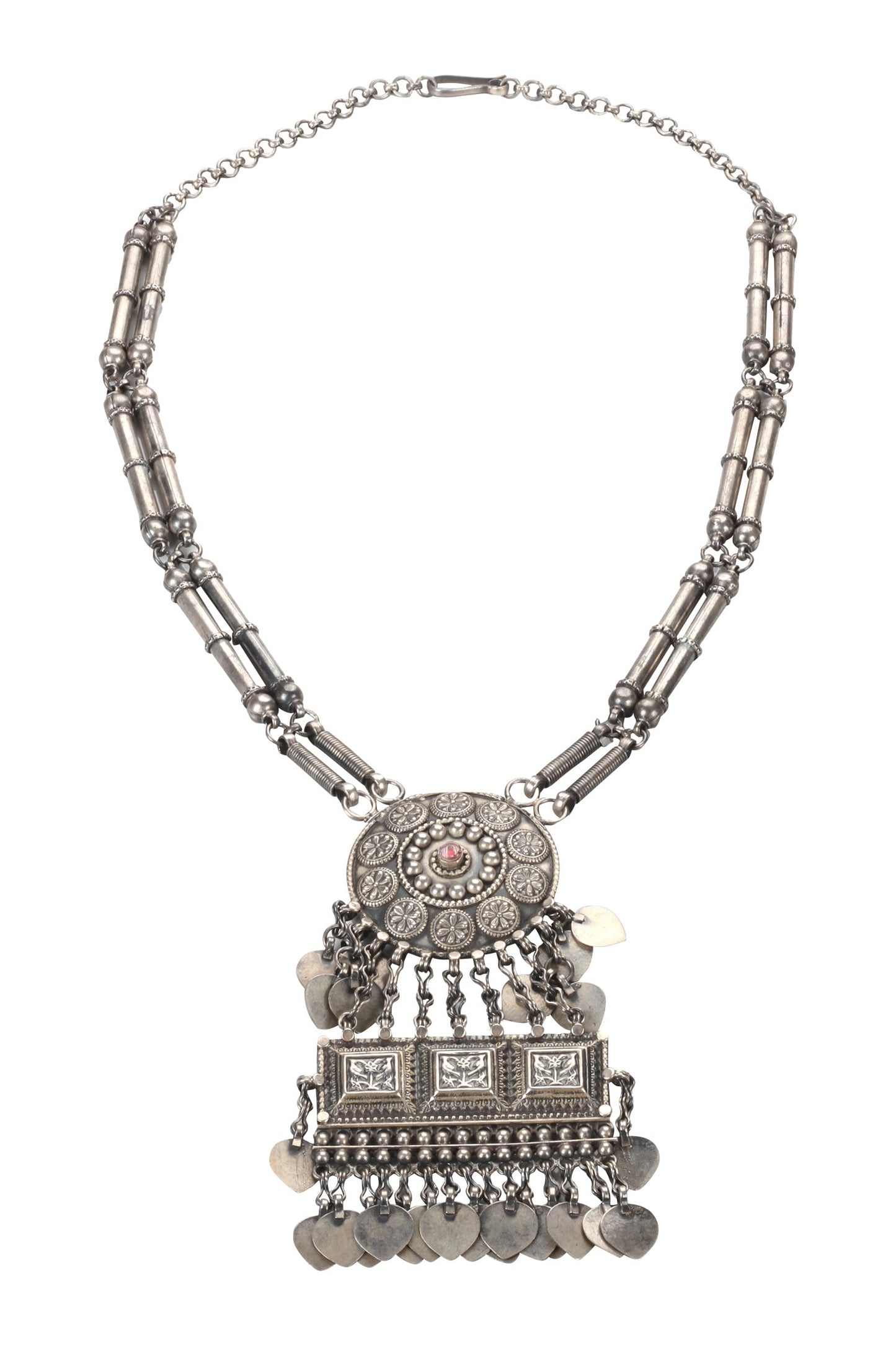Handmade Carved Pendant Necklace 