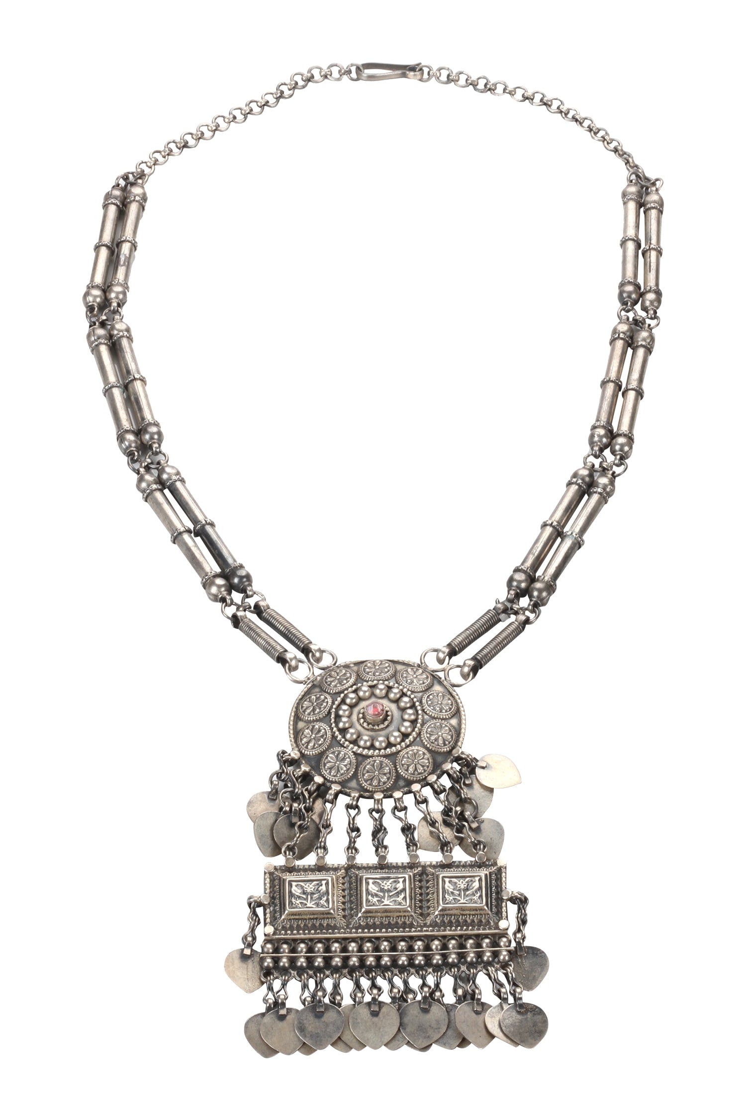Handmade Carved Pendant Necklace 