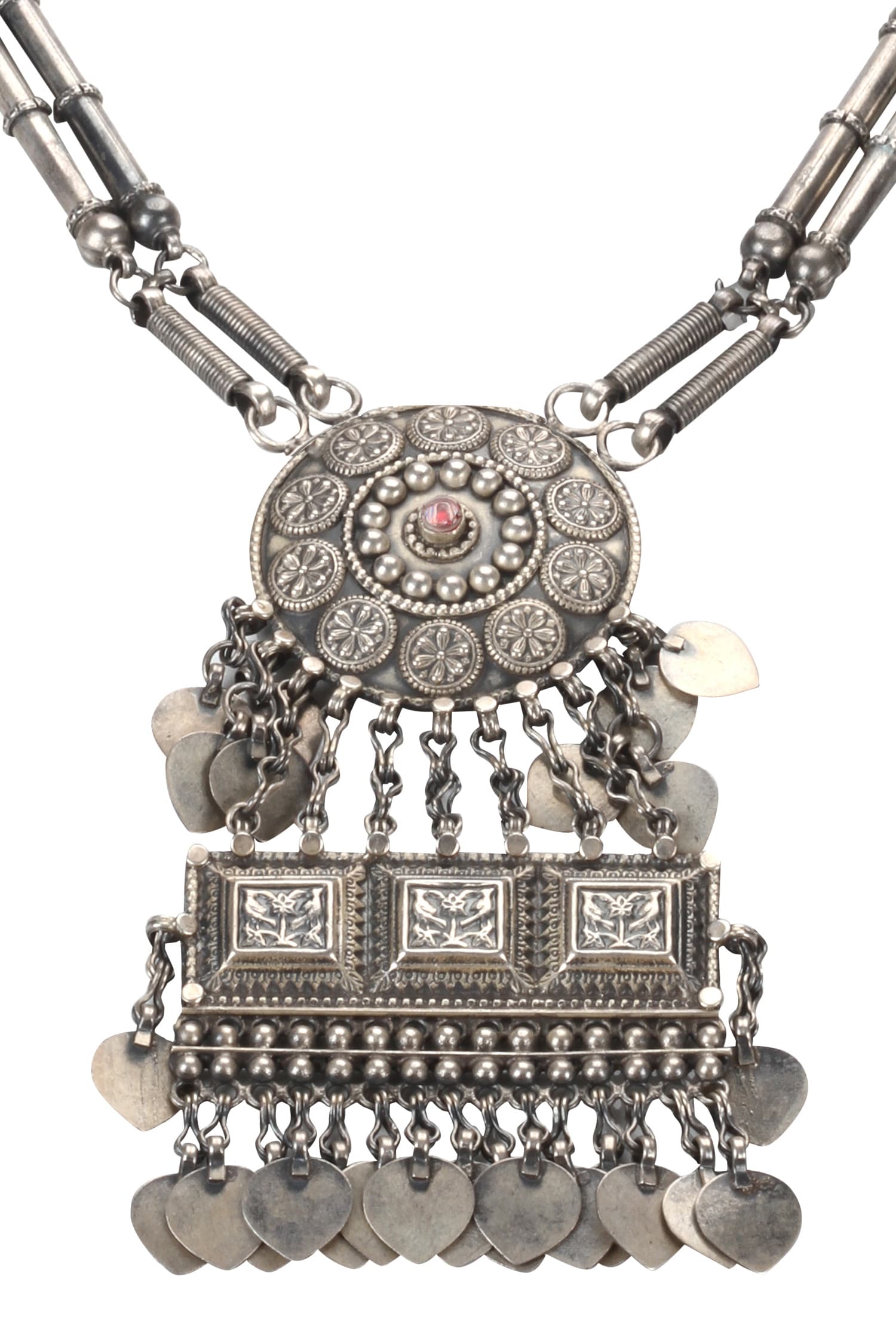 Handmade Carved Pendant Necklace 