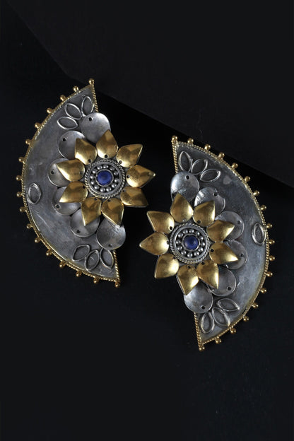 Handmade Floral Statement Studs 