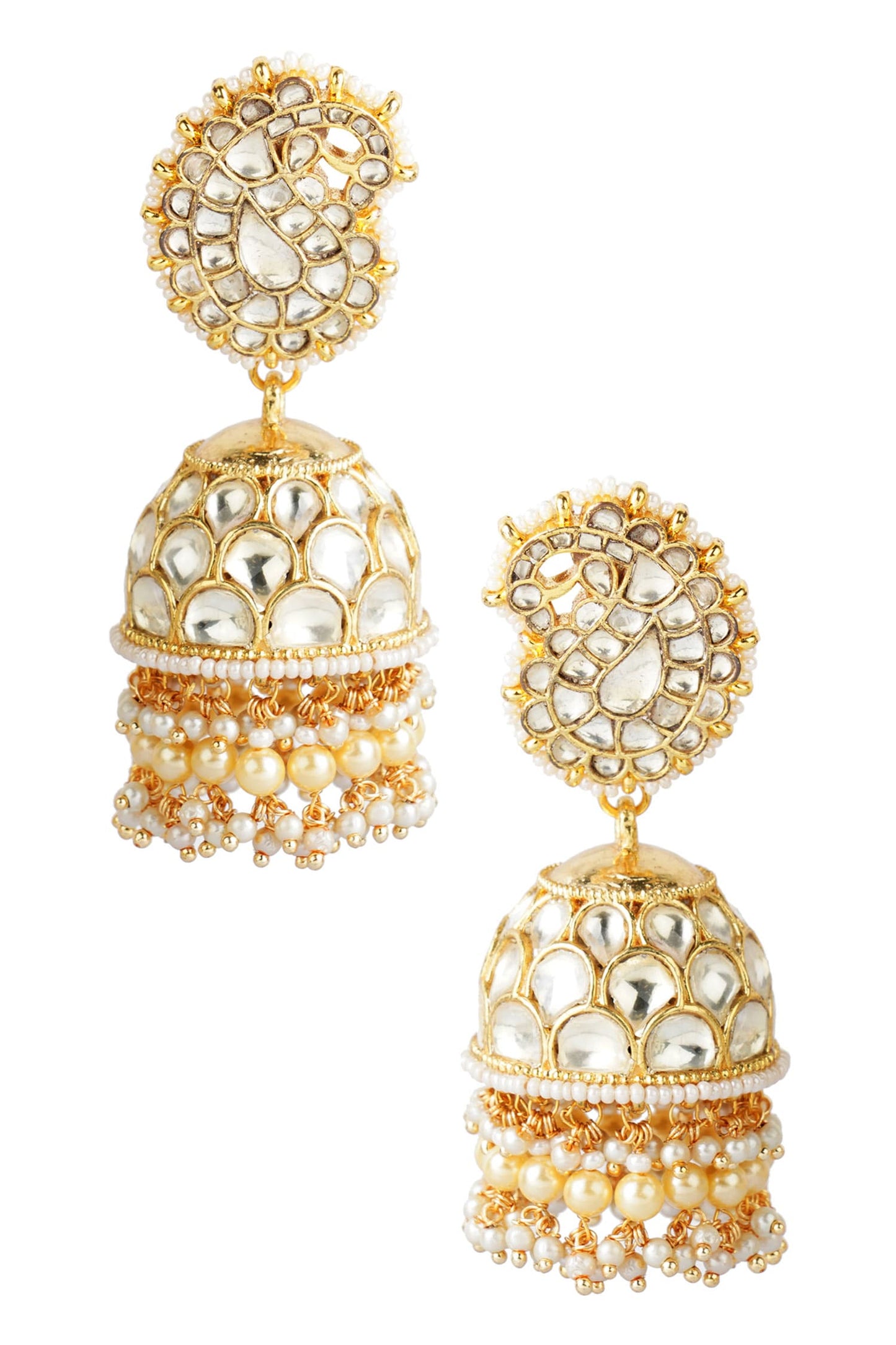 Kundan Paisley Jhumkas 