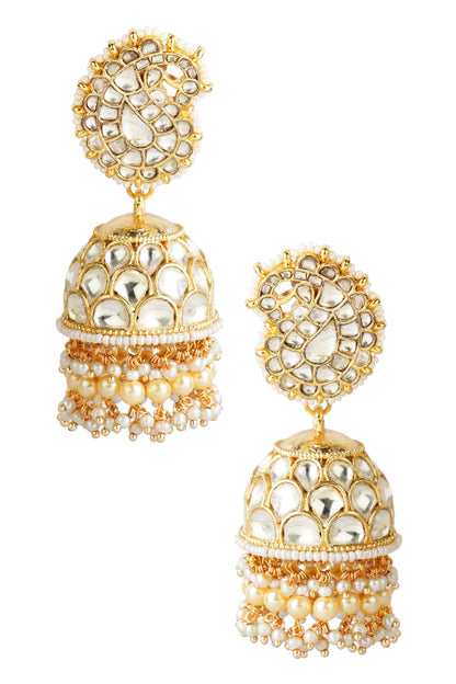Kundan Paisley Jhumkas 