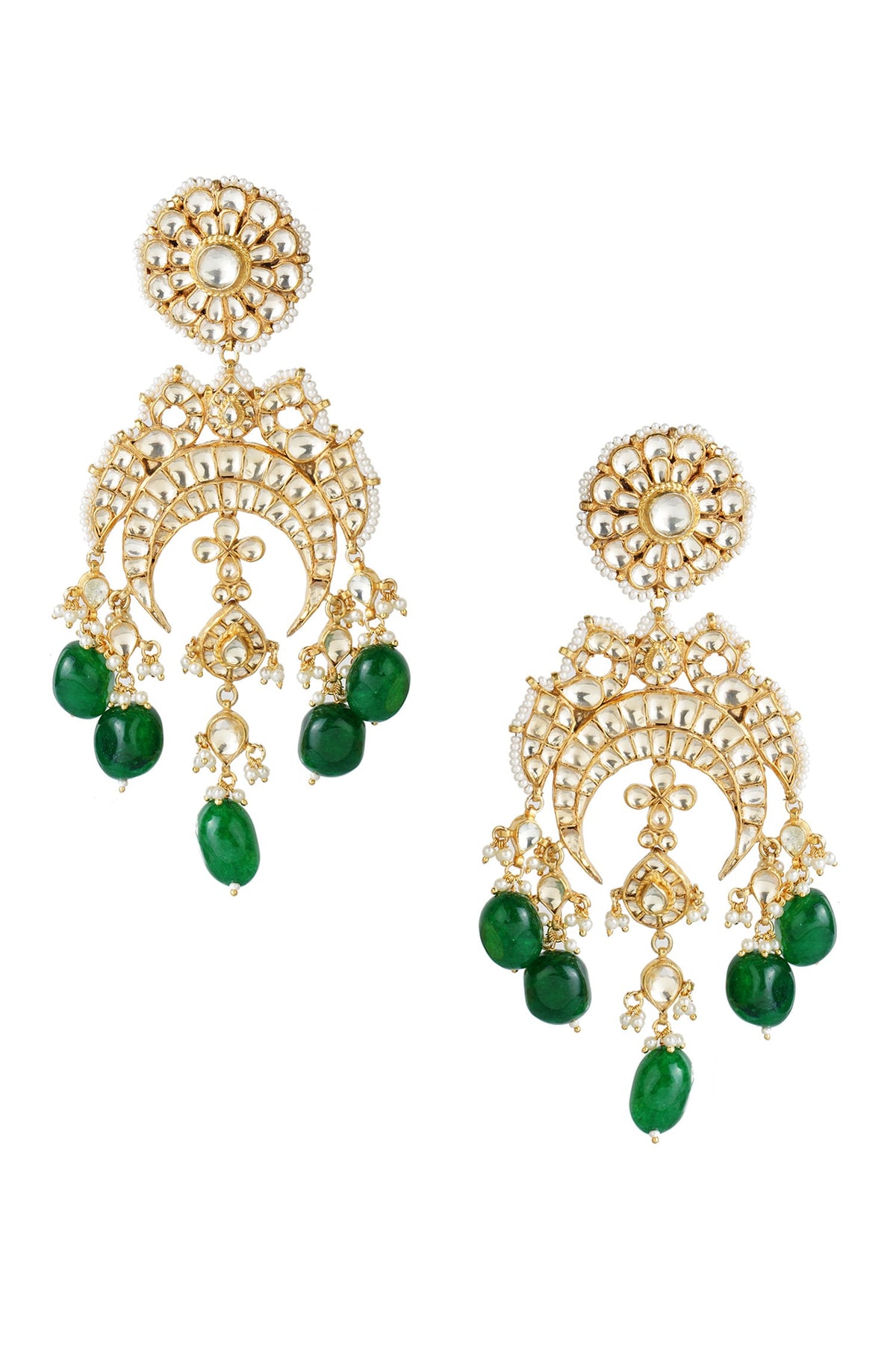 Kundan Floral Danglers 