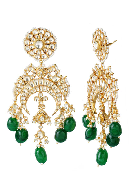 Kundan Floral Danglers 