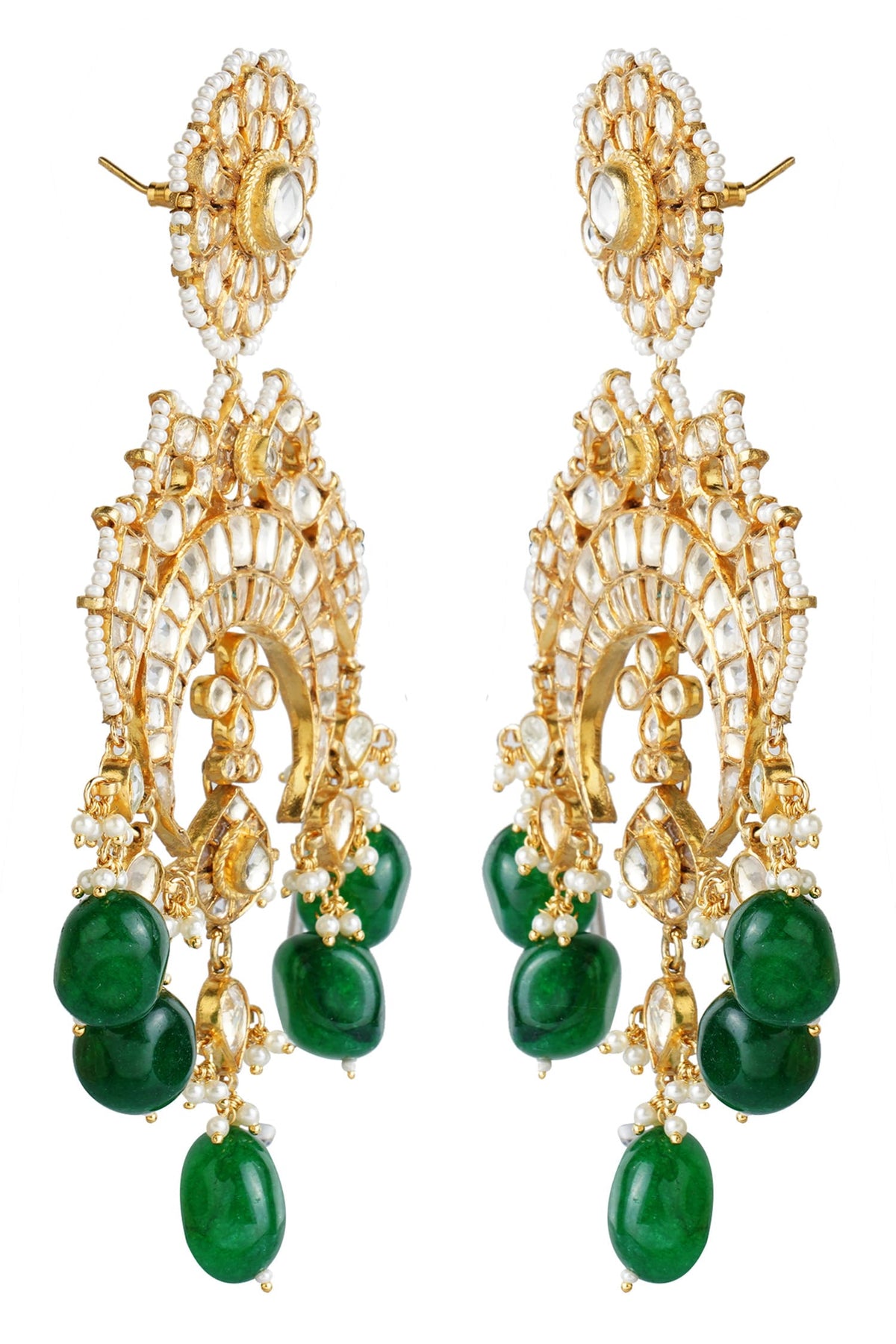Kundan Floral Danglers 