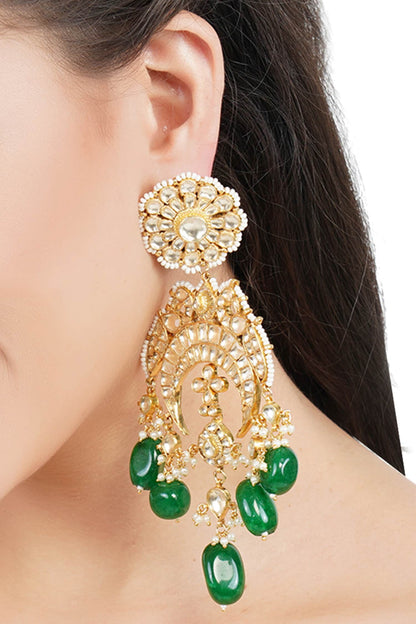Kundan Floral Danglers 