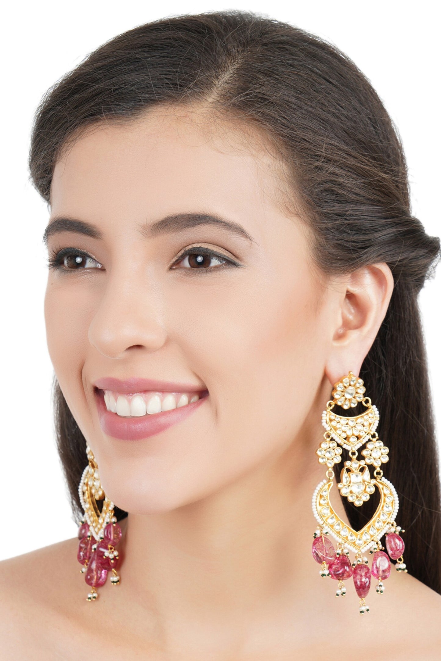 Kundan Floral Danglers 