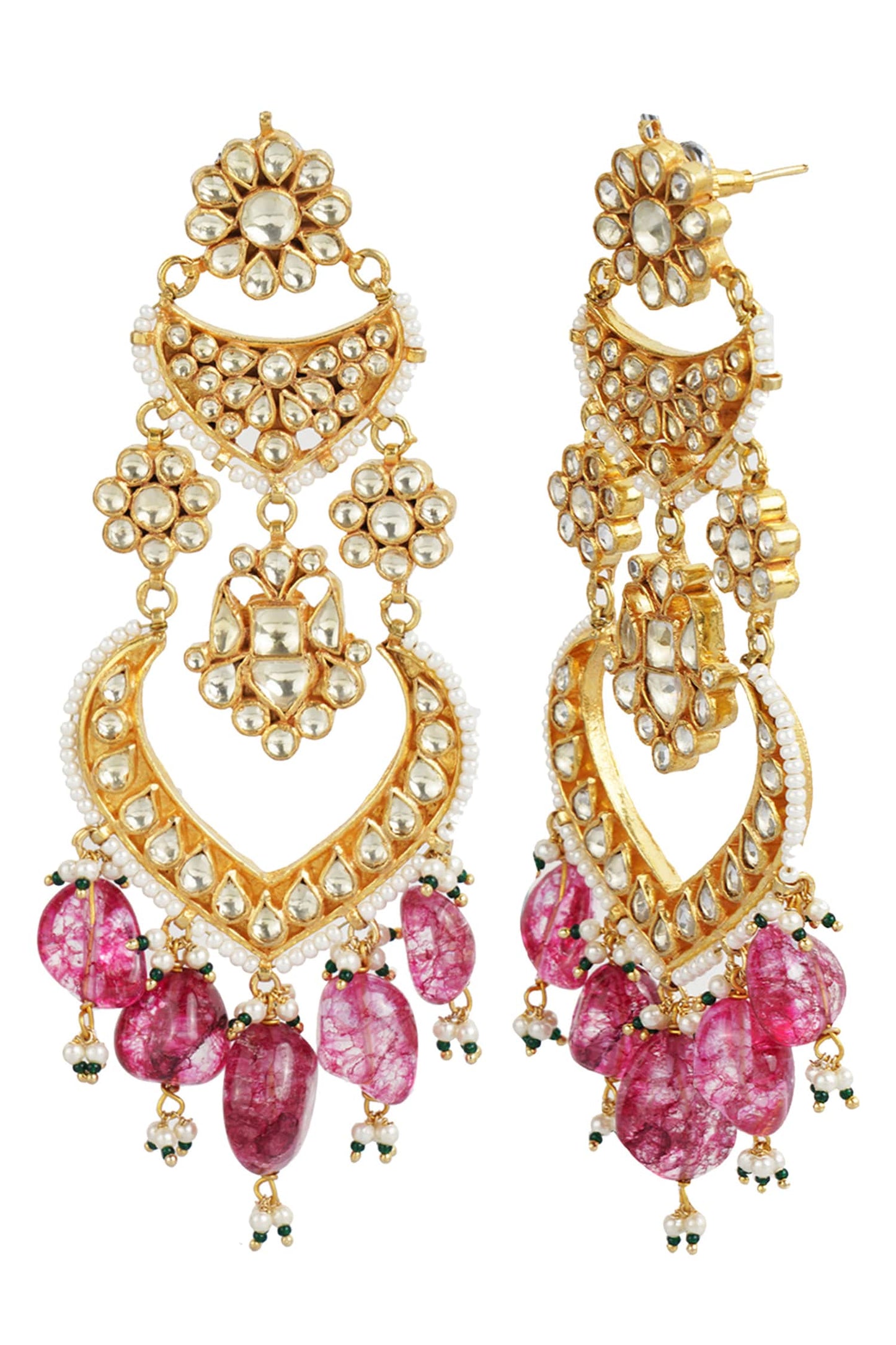Kundan Floral Danglers 