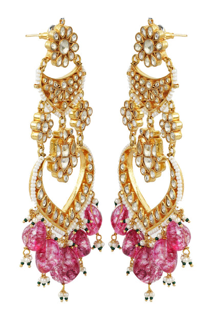 Kundan Floral Danglers 