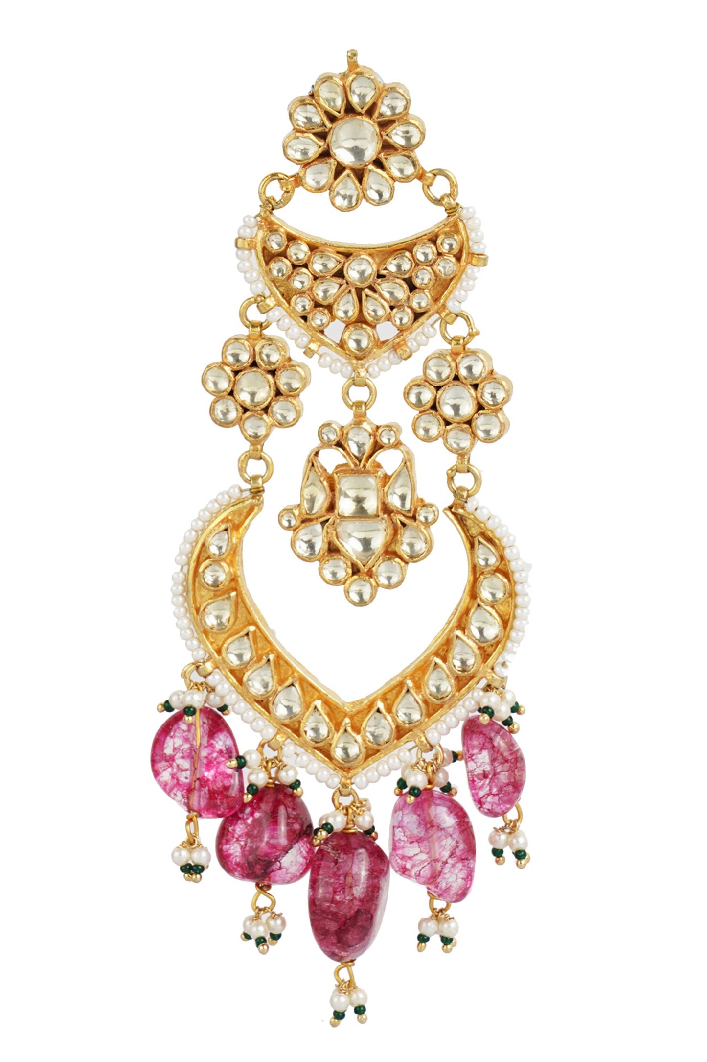 Kundan Floral Danglers 