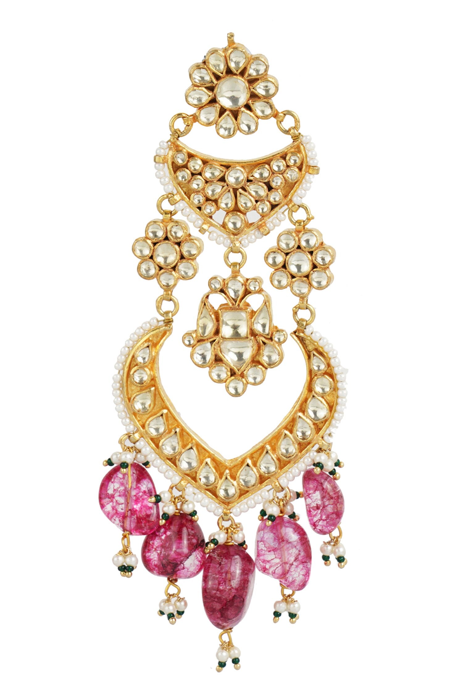 Kundan Floral Danglers 