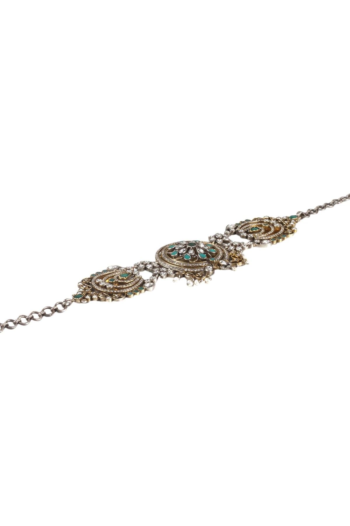 Handmade Floral Stone Pendant Choker 