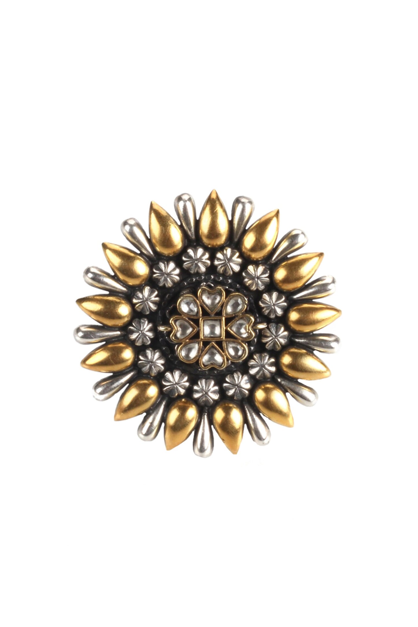Handmade Kundan Floral Ring 