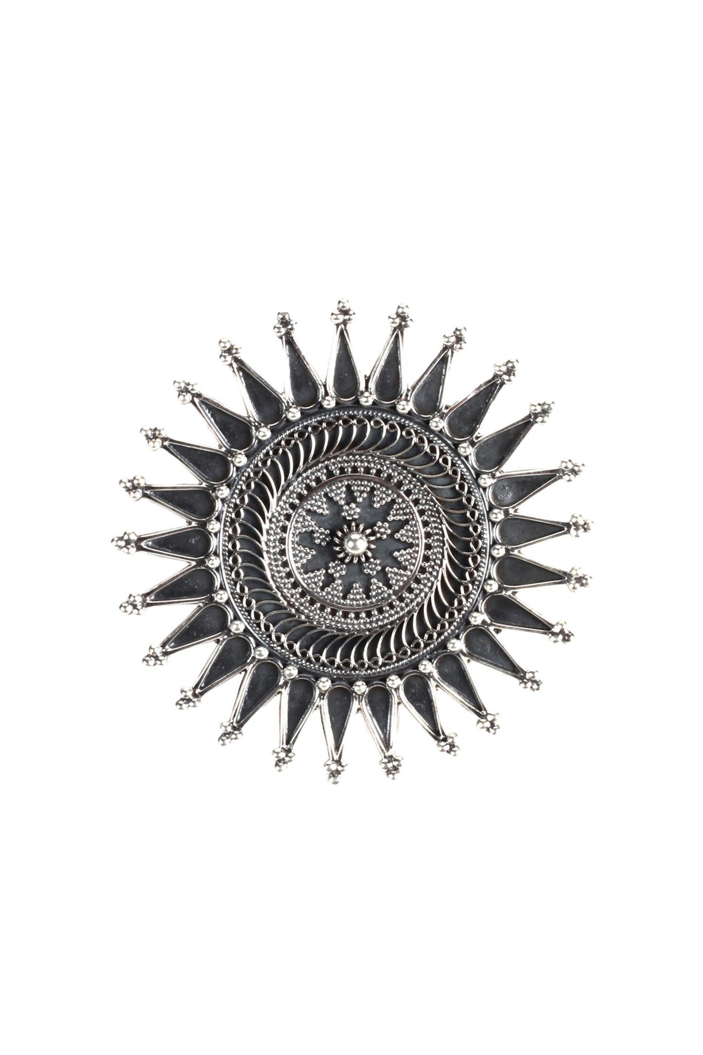 Handmade Carved Sun Ring 