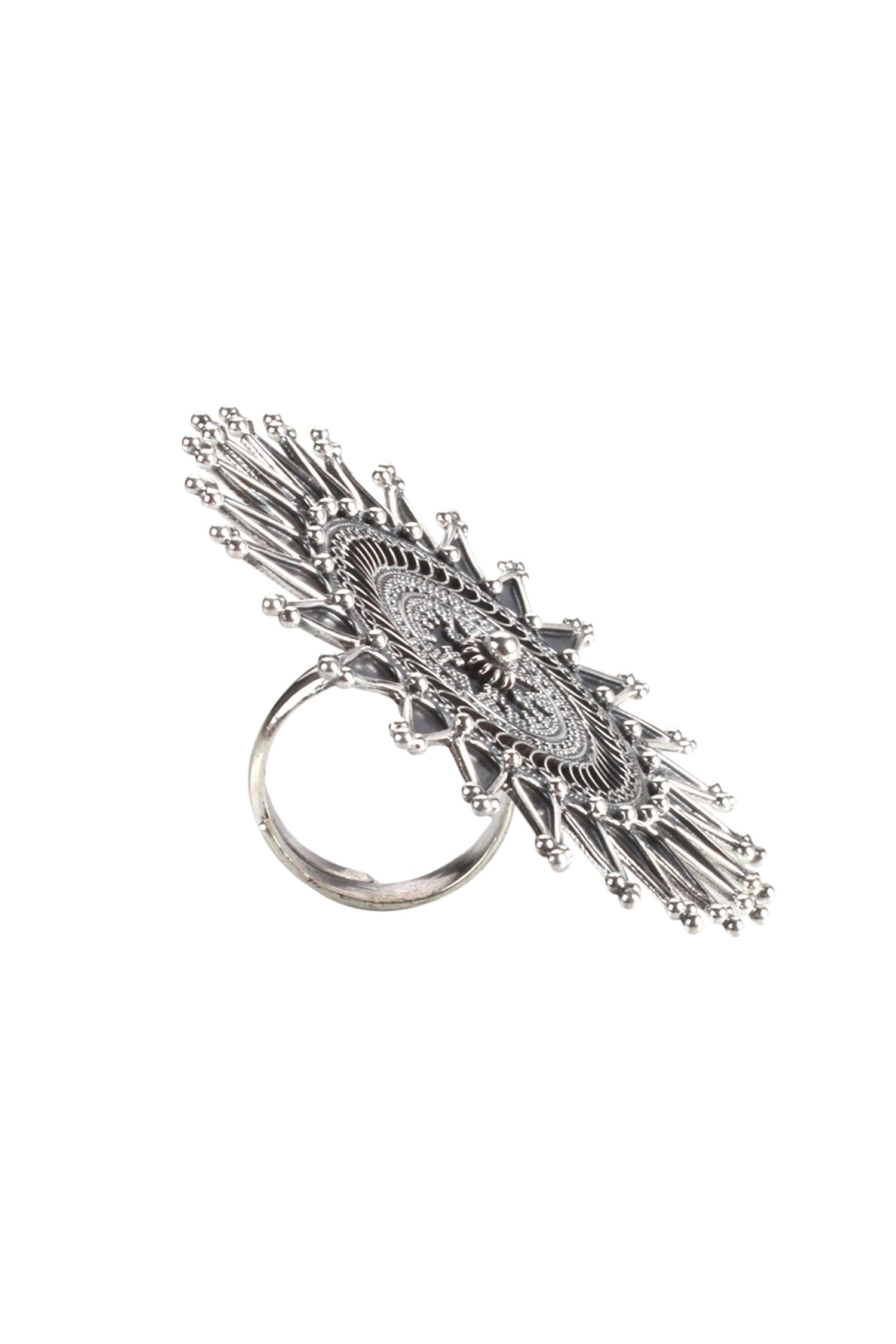 Handmade Carved Sun Ring 