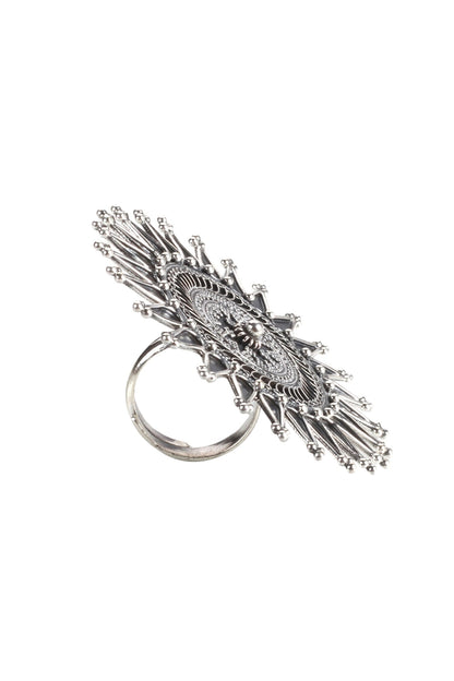 Handmade Carved Sun Ring 