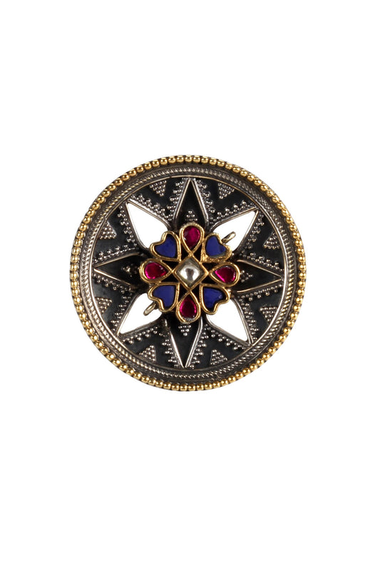 Handmade Kundan Floral Ring 