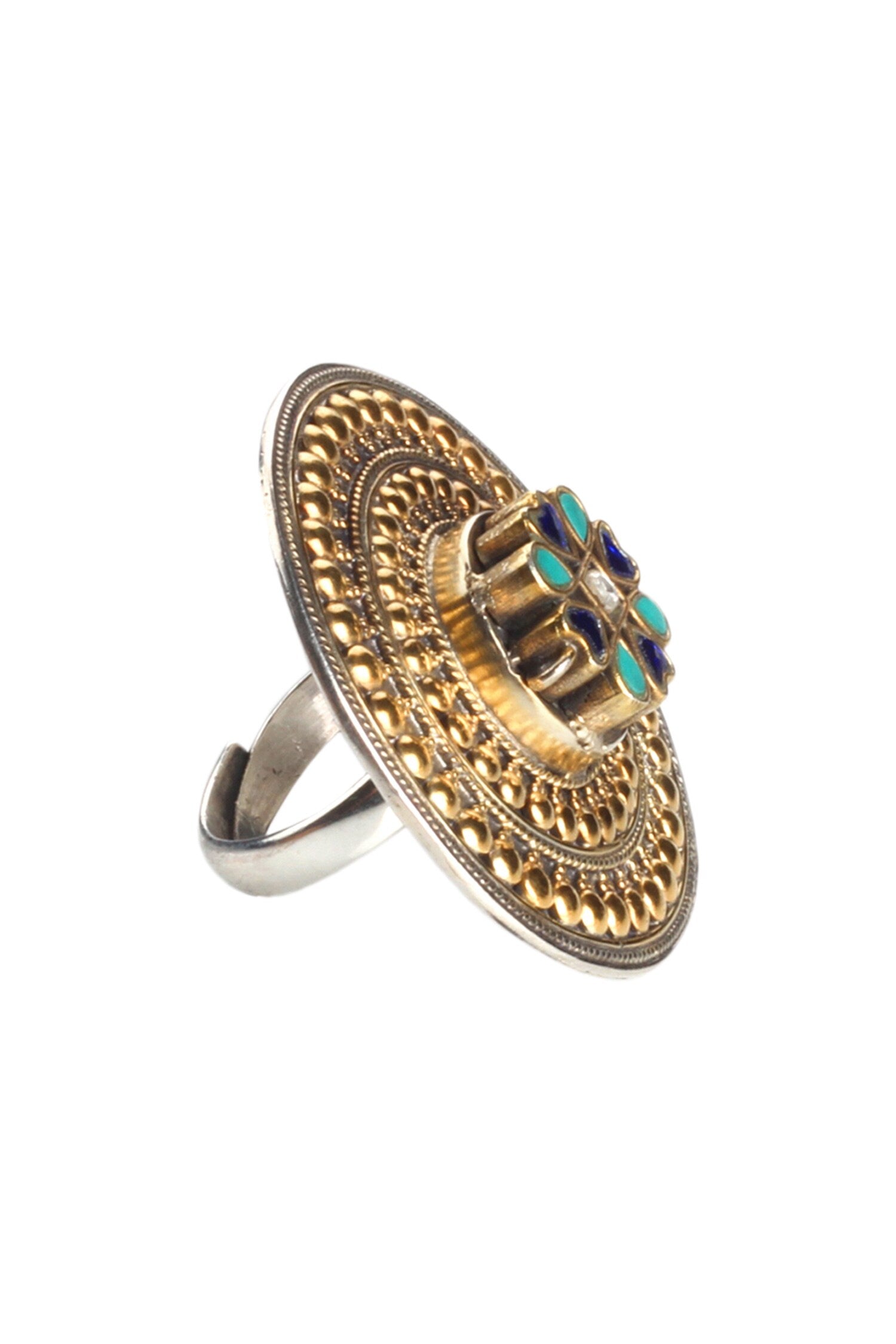 Handmade Carved Stone Ring 