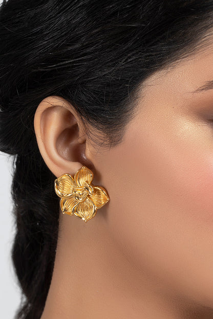 Handcrafted Fiore Floral Studs 