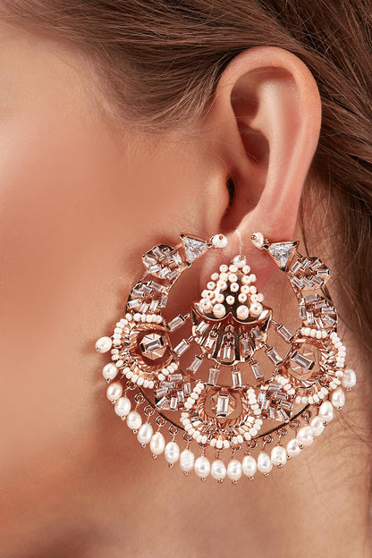 Clair De Lune Chandbali Studs 