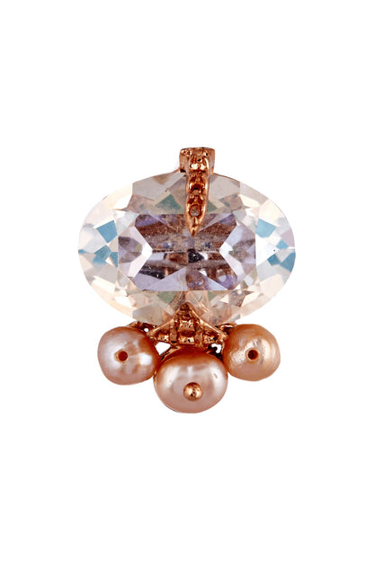 Amber Rouge Crystal Studs 