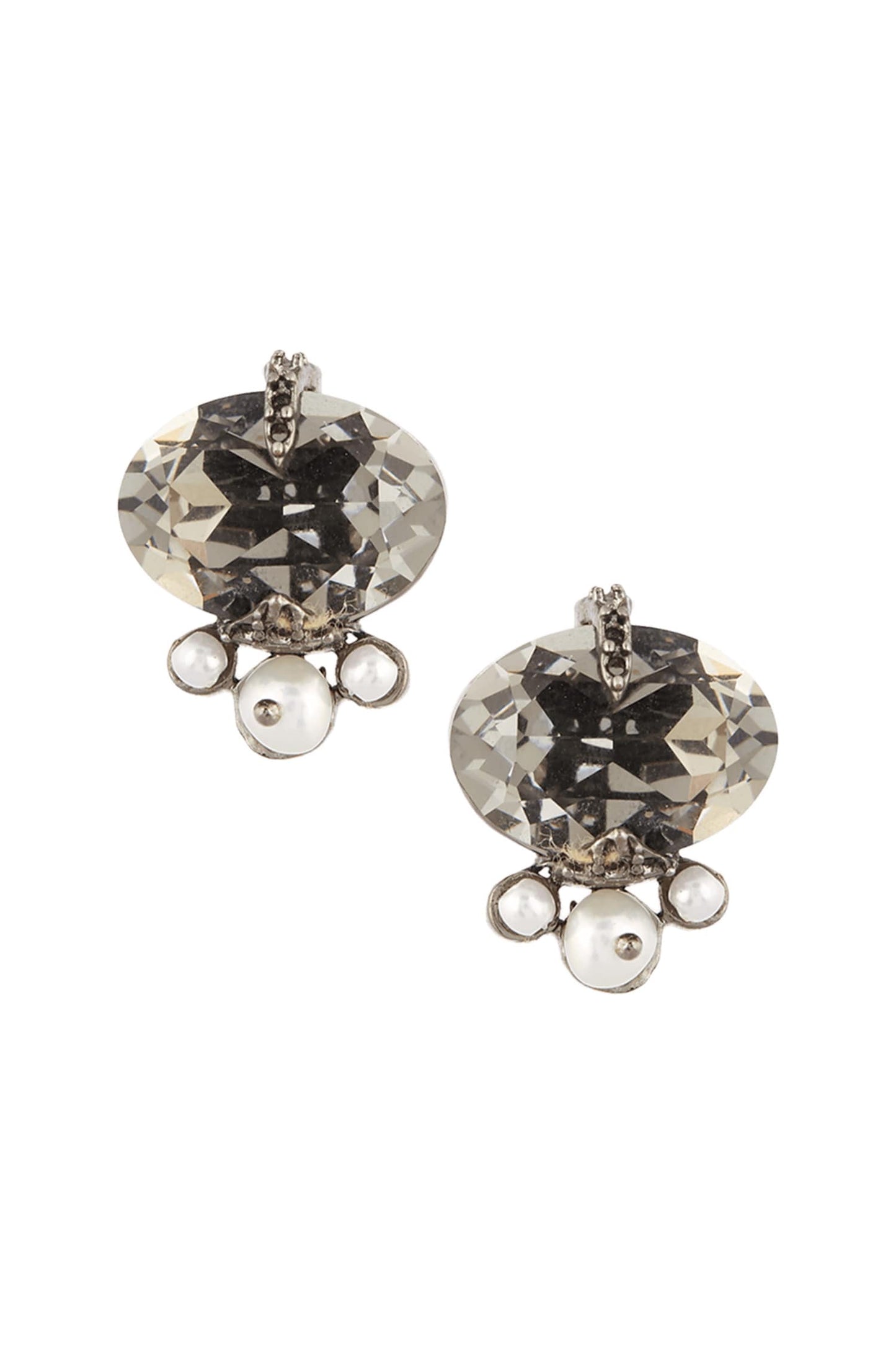 Noir Petit Crystal Studs 