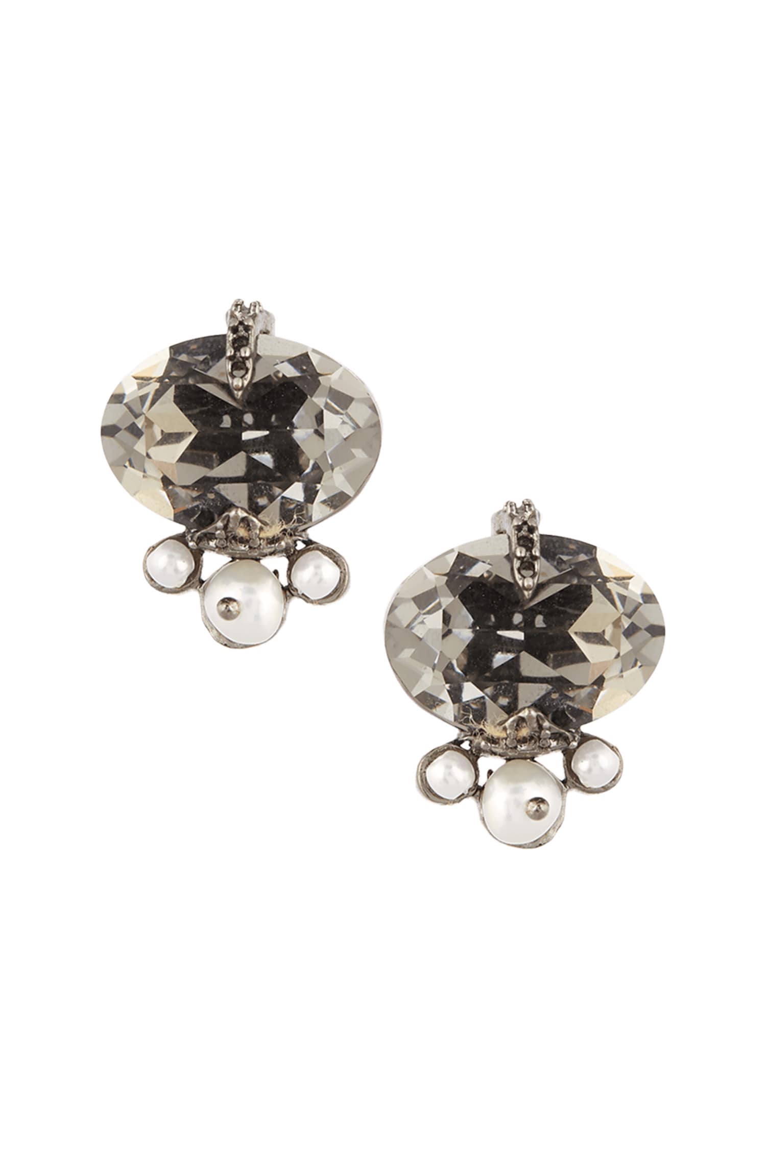 Noir Petit Crystal Studs 