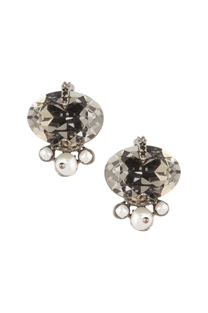 Noir Petit Crystal Studs 