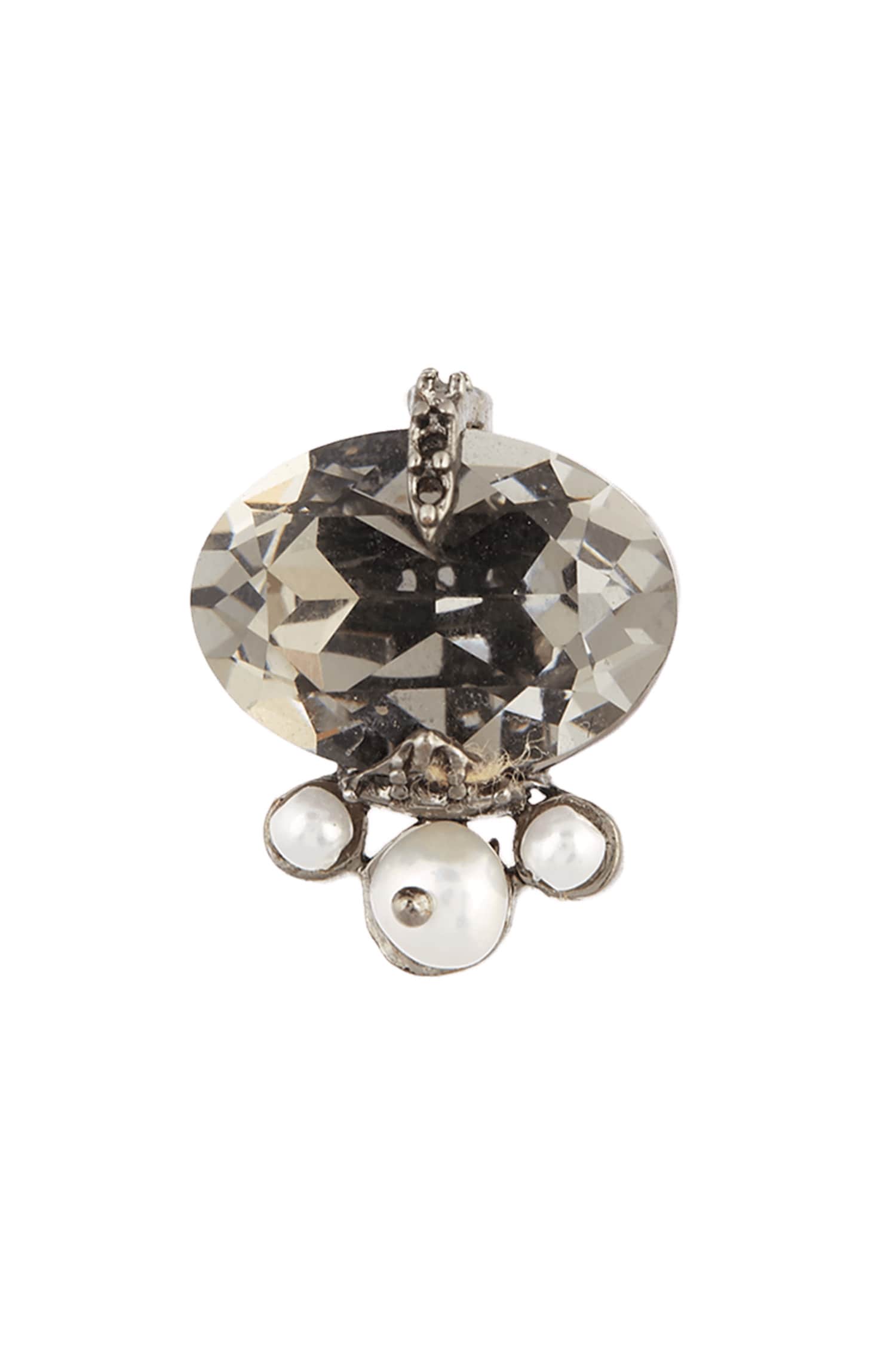 Noir Petit Crystal Studs 